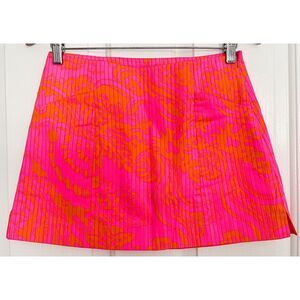 EUC! Lilly Pulitzer January Skort Skirt Shorts Pop‎ Pink Sea Sz 2
